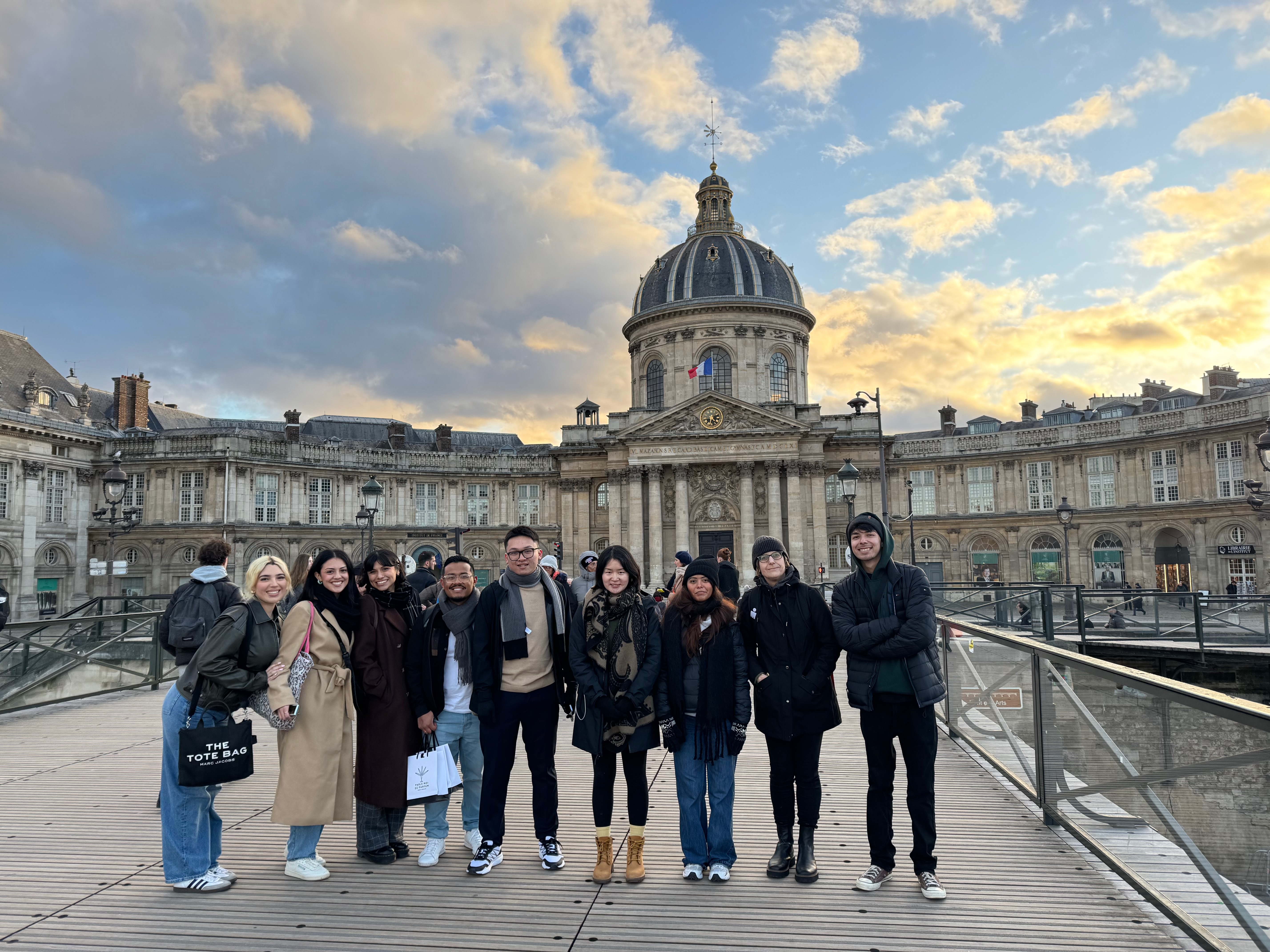 Josine Smits and students participating in FLP winter 2025 in France FLP winter 2025 group