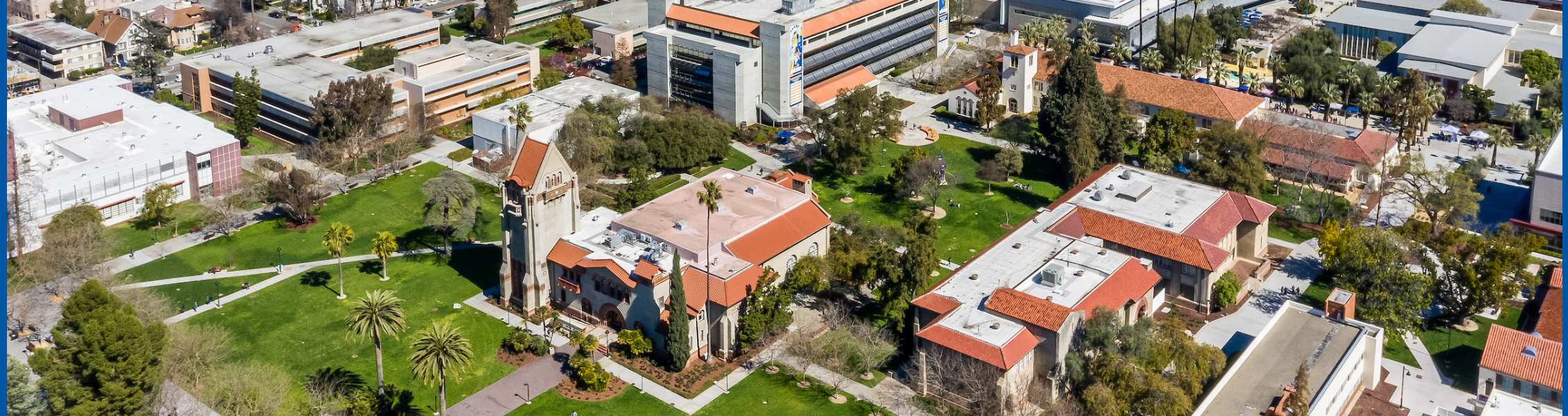 An aerial view of San Jose State Campus