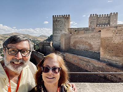 Photograph of Alejandro Garcia and Cecil Penland in Spain.