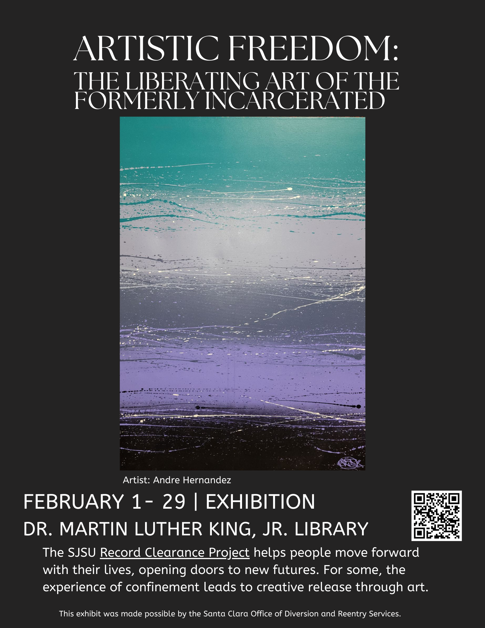 Cool-toned dripping paint on a canvas